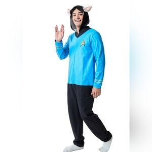 NEW! Star Trek Spock Uniform Adult Costume With Hood
